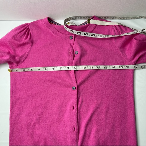 Boden Cotton Crewneck Cardigan Sweater Candy Pink Long Sleeve, Size XS - Picture 10 of 10